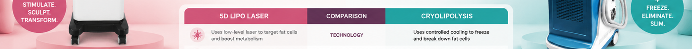 5D Lipo Laser vs Cryolipolysis: Which Is Right for Your Clinic?