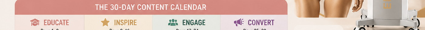 EMSlim Instagram Content Calendar: 30 Days of Posts That Drive Enquiries