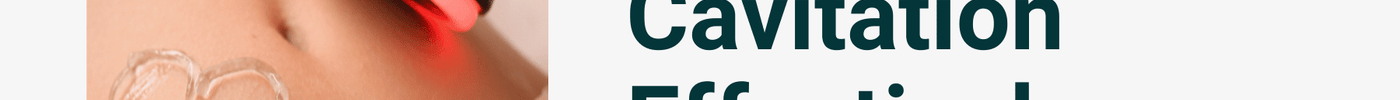 Ultrasonic cavitation treatment on abdomen with text "How Ultrasonic Cavitation Effectively Removes Fat."