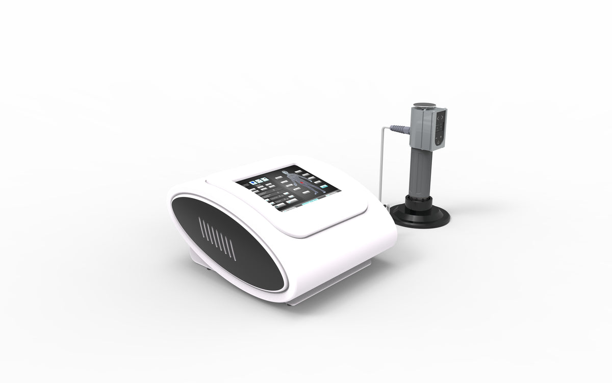 7 electromagnetic shockwave treatment heads for ESWT PRO including 2 dedicated ED therapy heads and rubber caps