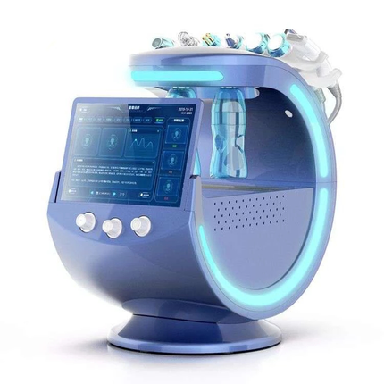 7 in 1 radio frequency dermabrasion - facial care machine - skin analyzer - ICE Blue Aqua peeling