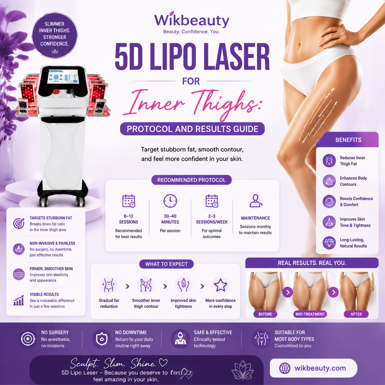 5D Lipo Laser for Inner Thighs: Protocol and Results Guide