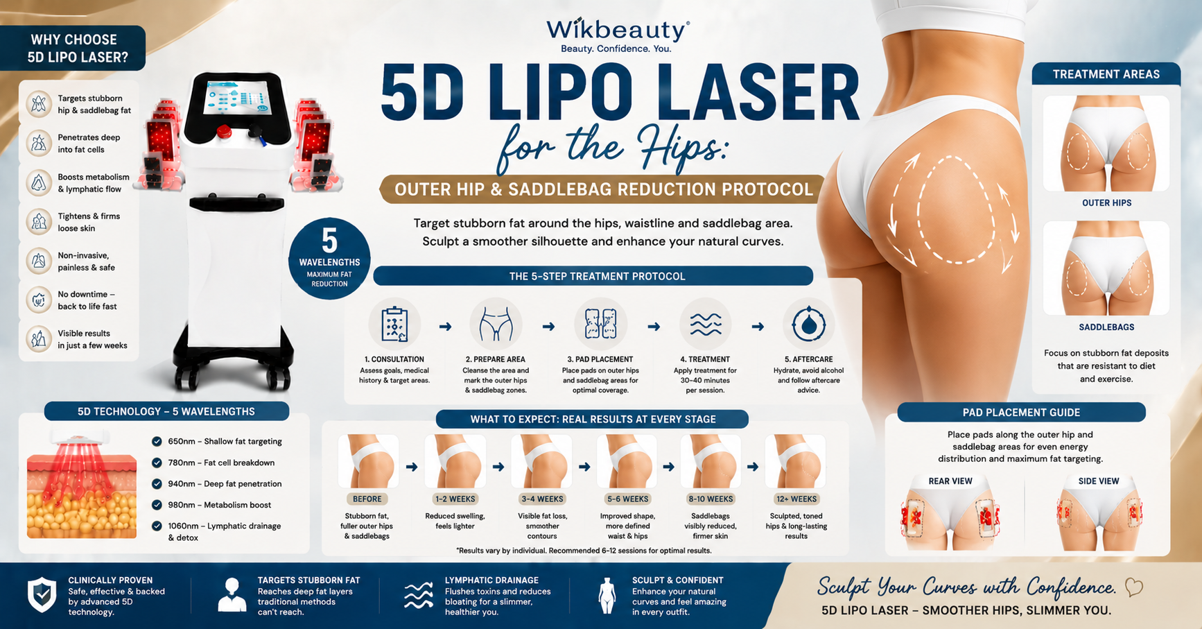 5D Lipo Laser for the Hips: Outer Hip and Saddlebag Reduction Protocol