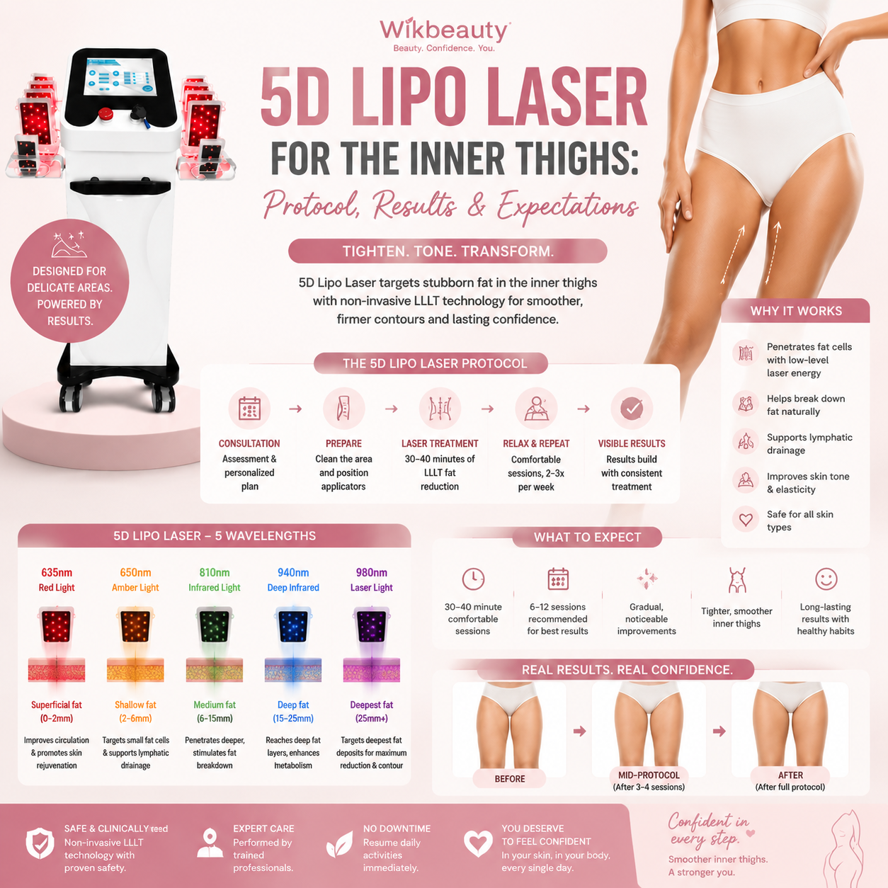 5D Lipo Laser for the Inner Thighs: Protocol, Results and Expectations