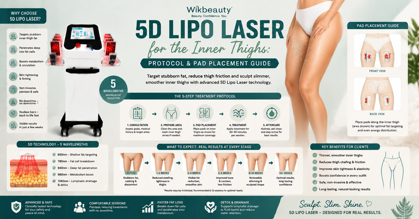 5D Lipo Laser for the Inner Thighs: Protocol and Pad Placement Guide