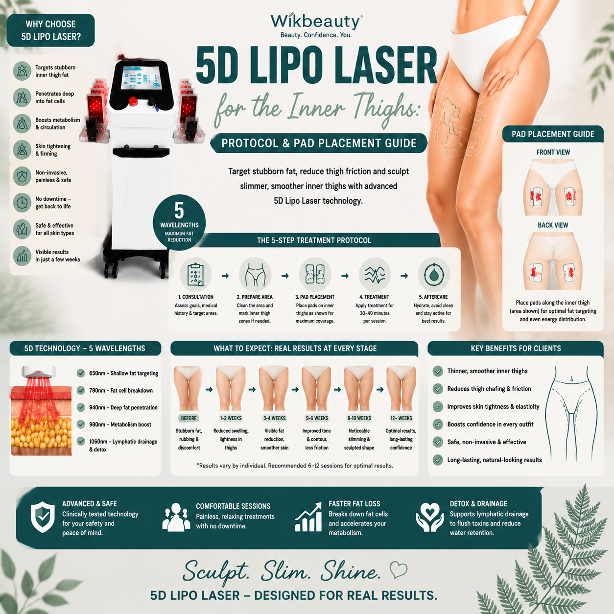 5D Lipo Laser for the Inner Thighs: Protocol and Pad Placement Guide