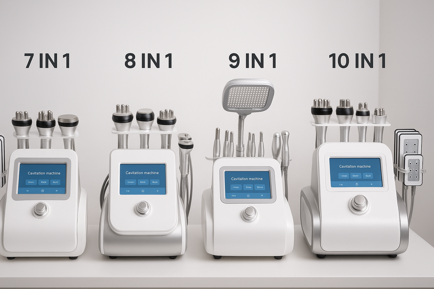 7-in-1, 8-in-1, 9-in-1, 10-in-1 Cavitation Machines