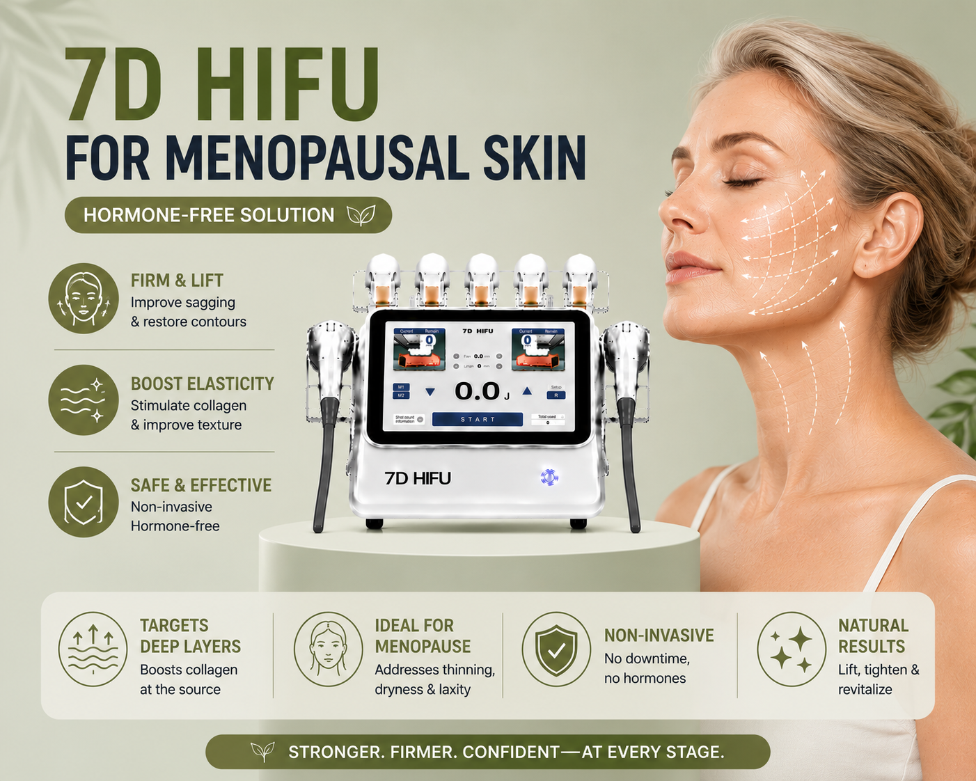 7D HIFU for Menopausal Skin: Hormone-Free Solution