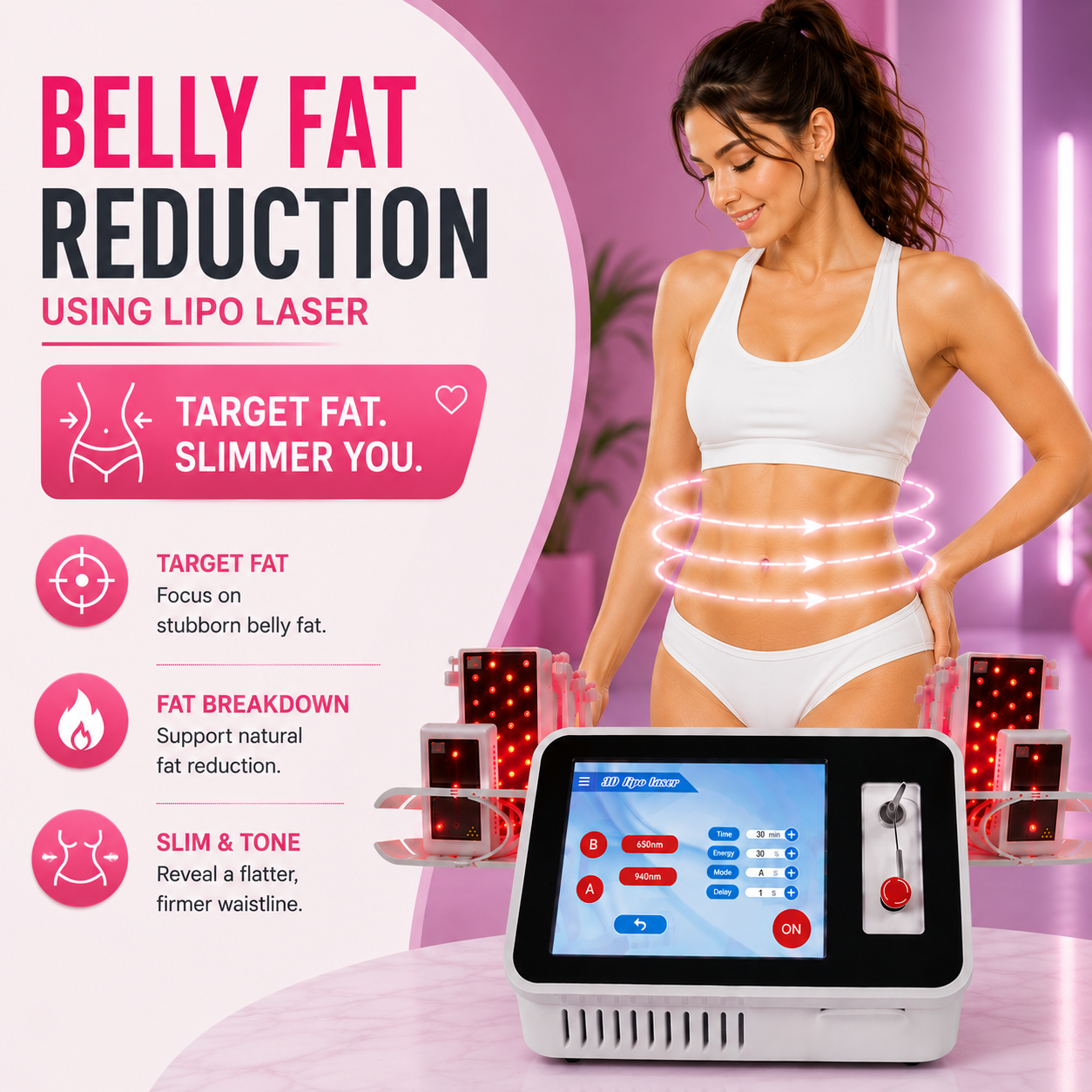 Belly Fat Reduction Using Lipo Laser: Treatment Guide