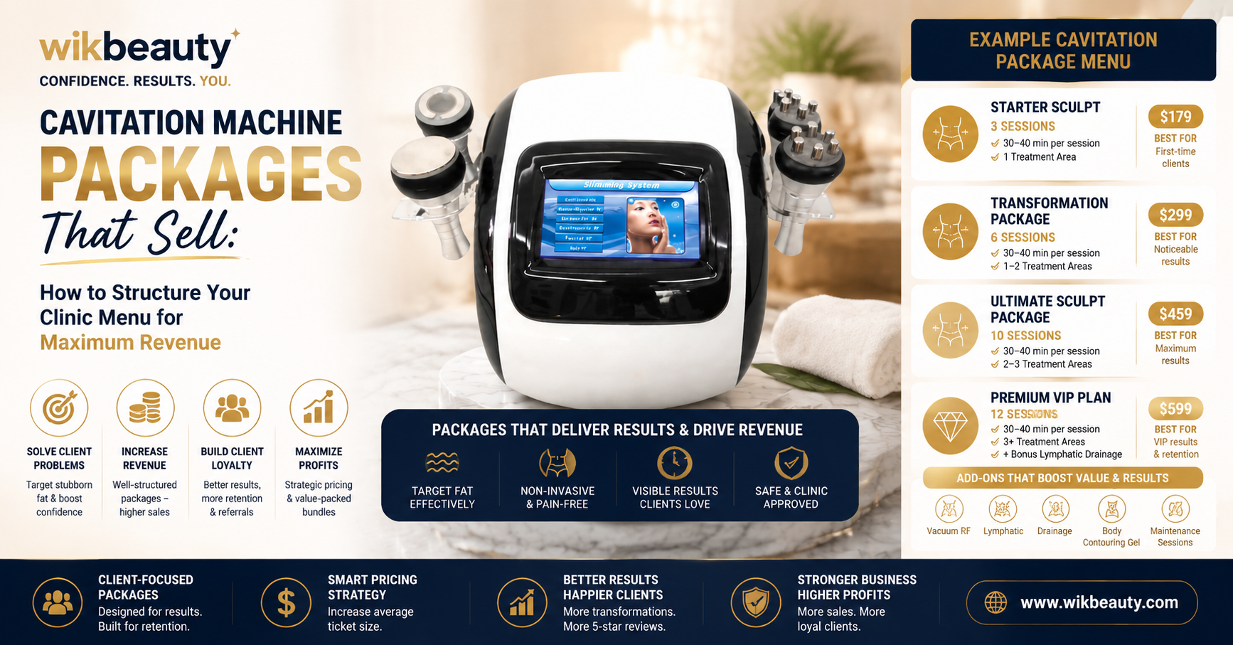 Cavitation Machine Packages That Sell: How to Structure Your Clinic Menu for Maximum Revenue