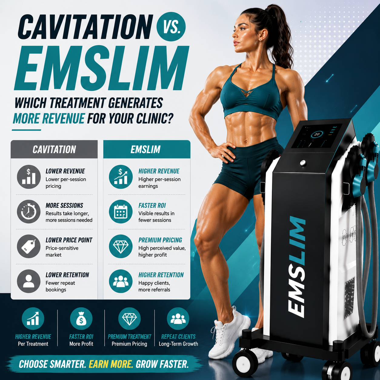 Cavitation vs. EMSlim: Which Treatment Generates More Revenue for Your Clinic?