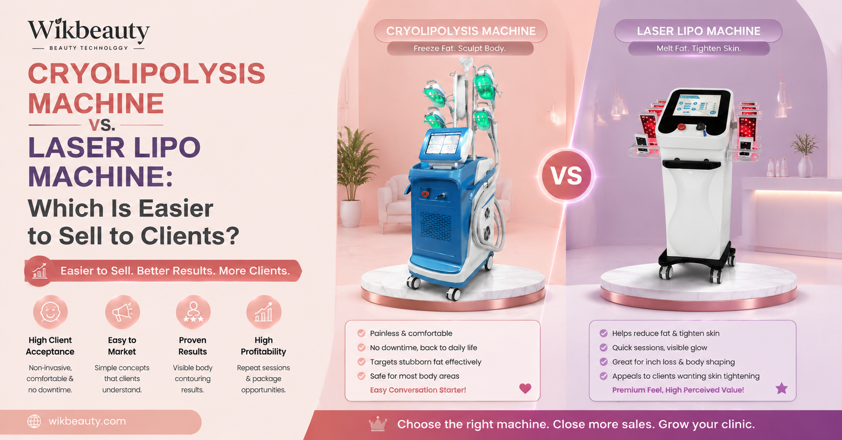Cryolipolysis Machine vs. Laser Lipo Machine: Which Is Easier to Sell to Clients?