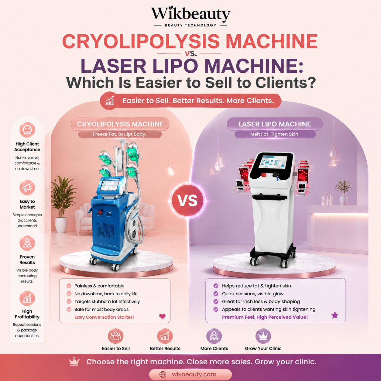 Cryolipolysis Machine vs. Laser Lipo Machine: Which Is Easier to Sell to Clients?