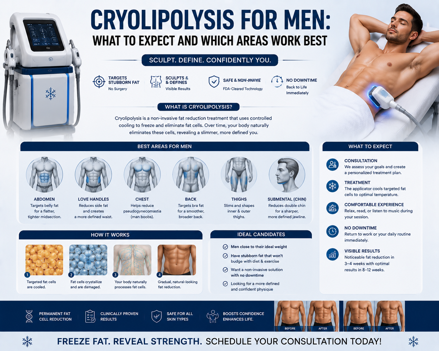 Cryolipolysis for Men: What to Expect and Which Areas Work Best