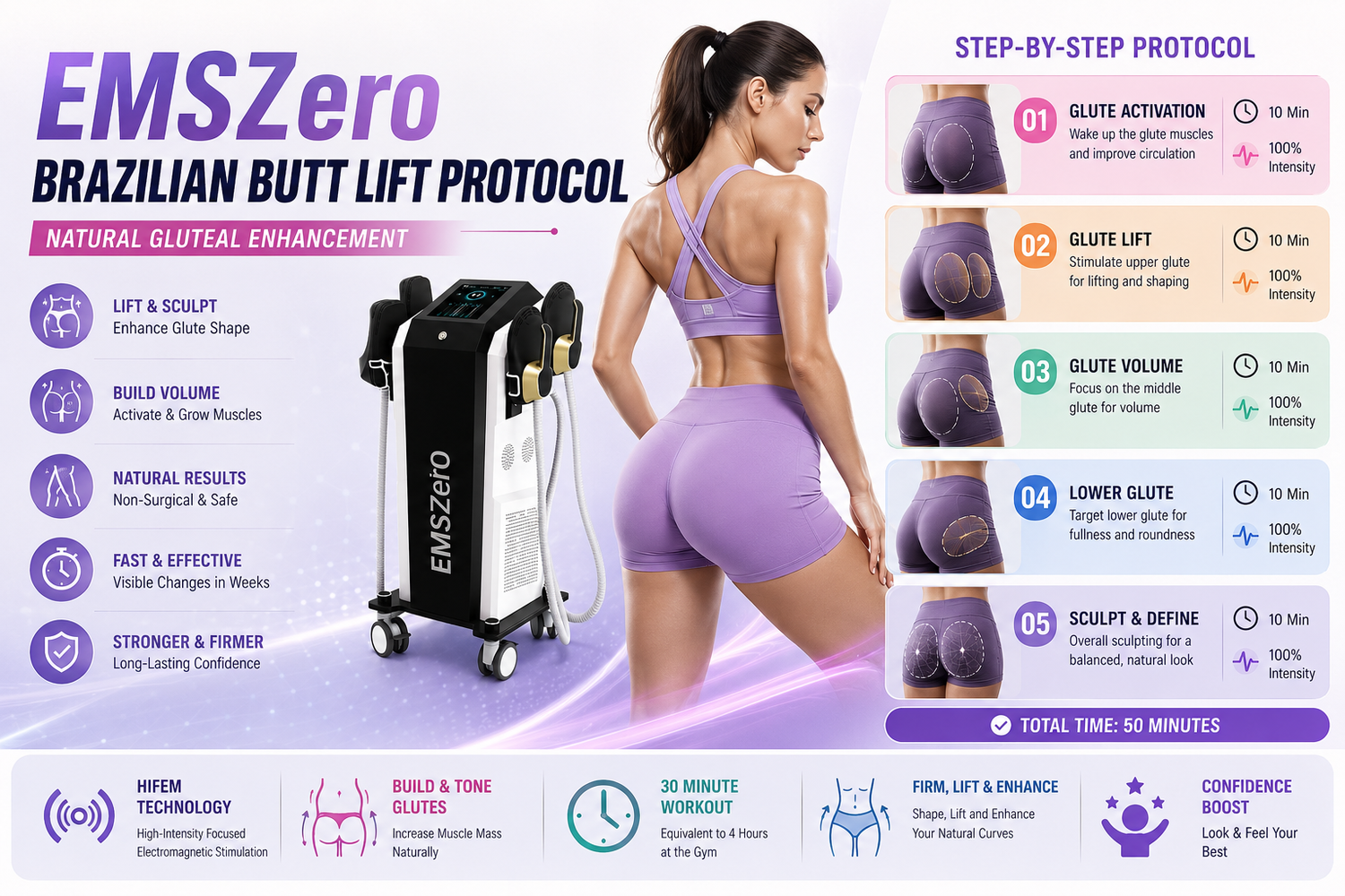 EMSZero Brazilian Butt Lift Protocol: Natural Gluteal Enhancement