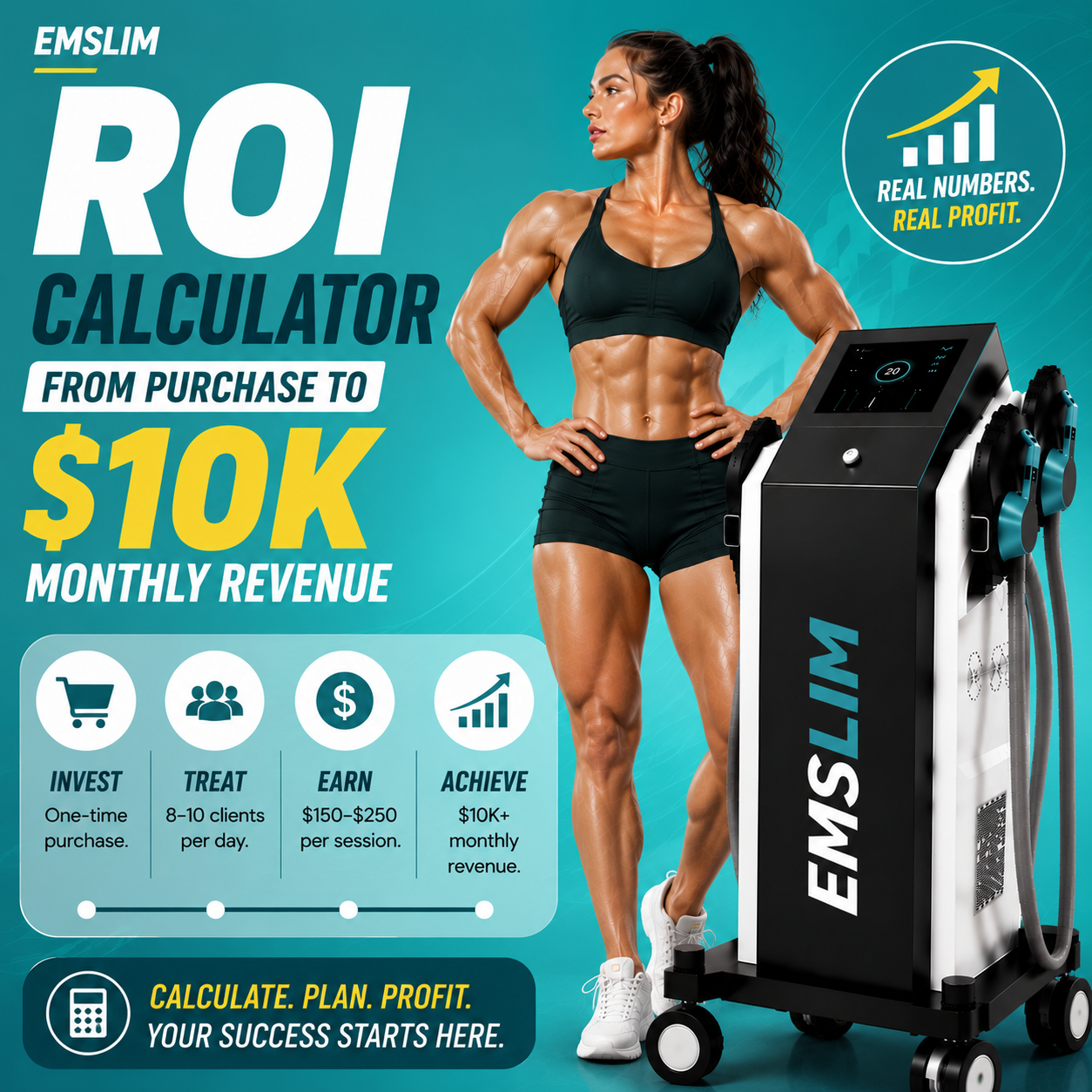 EMSlim ROI Calculator: From Purchase to $10K Monthly Revenue