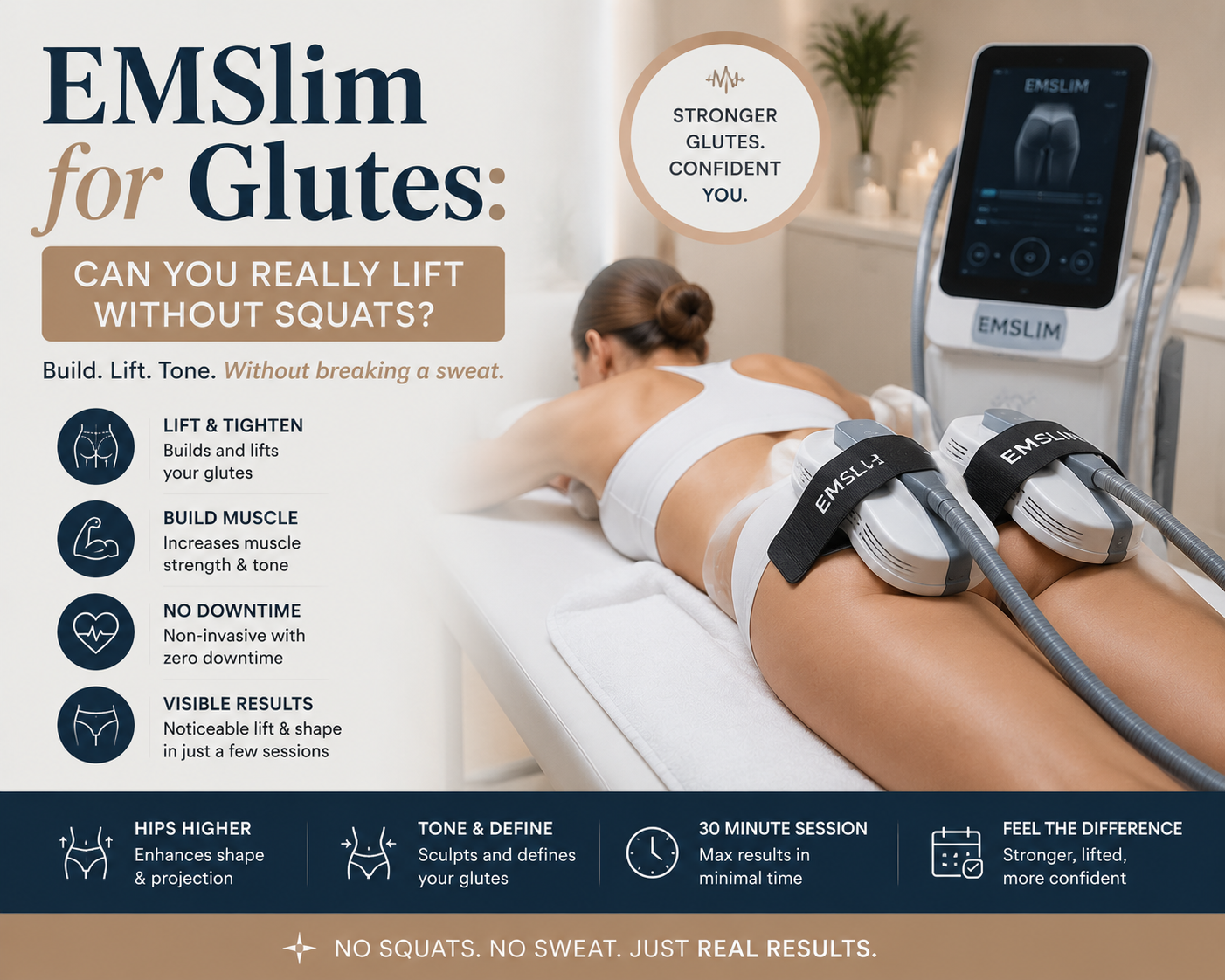 EMSlim for Glutes: Can You Really Lift Without Squats?