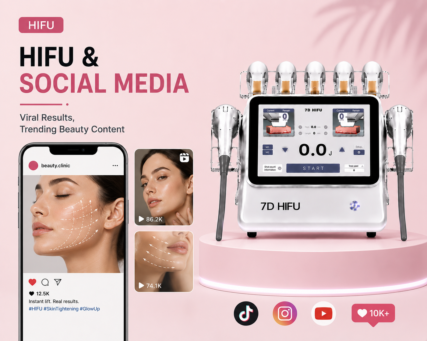 HIFU and Social Media: Viral Results, Trending Beauty Content