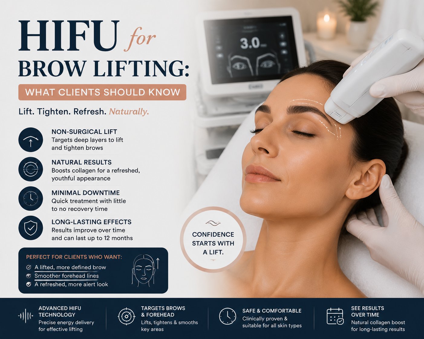 HIFU for Brow Lifting: What Clients Should Know
