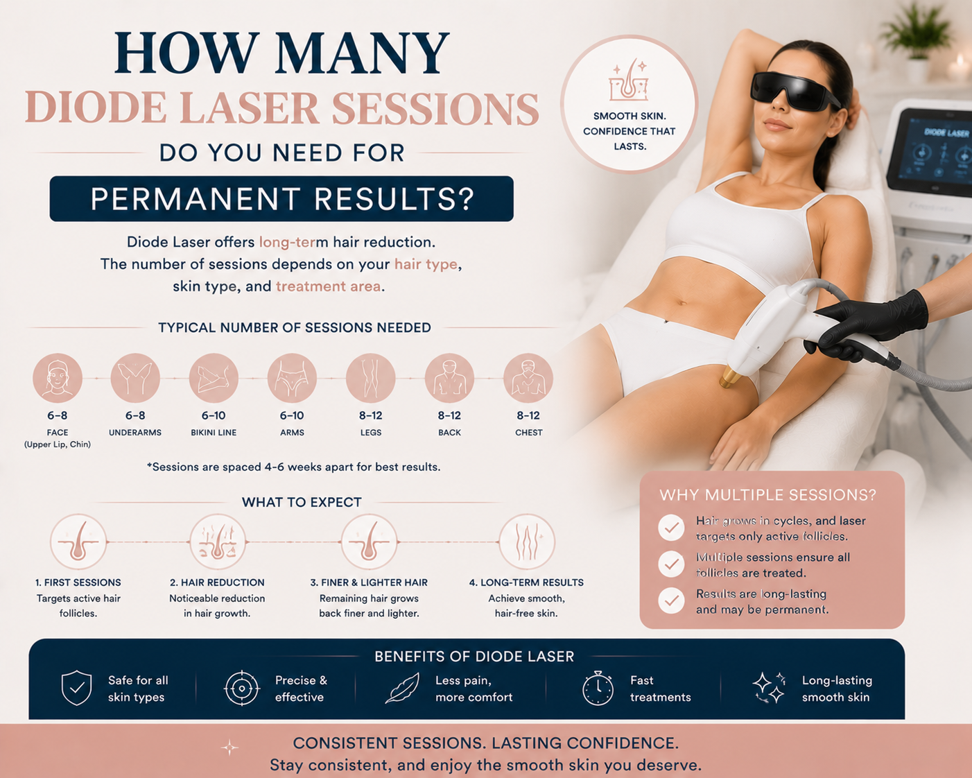 How Many Diode Laser Sessions Do You Need for Permanent Results?