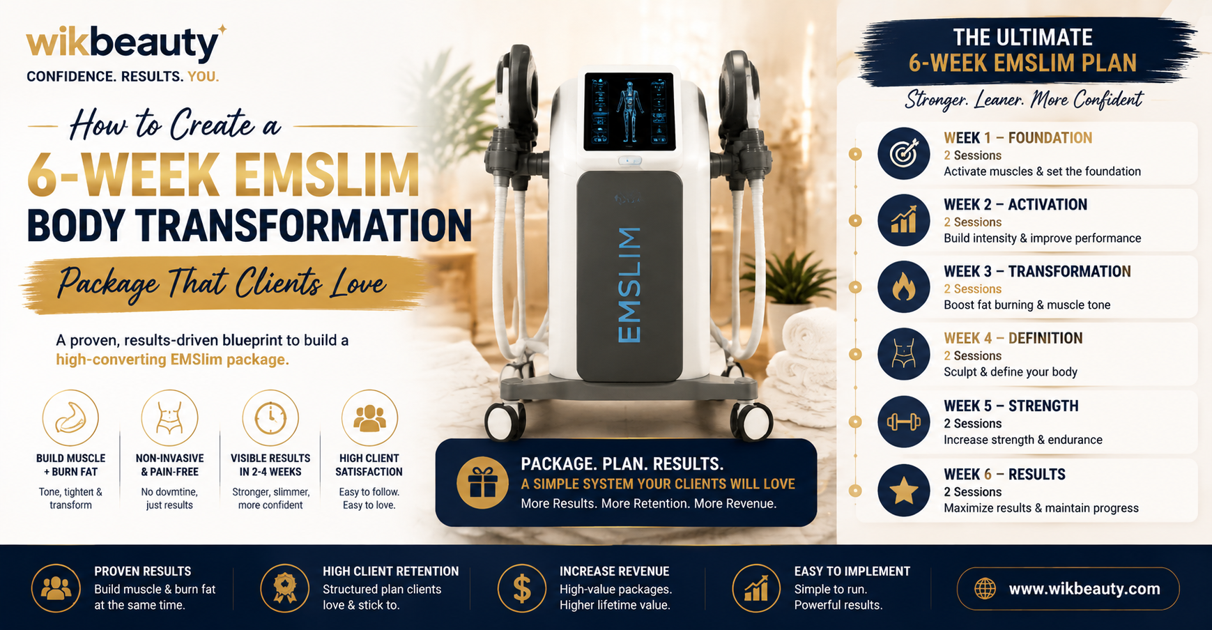 How to Create a 6-Week EMSlim Body Transformation Package That Clients Love