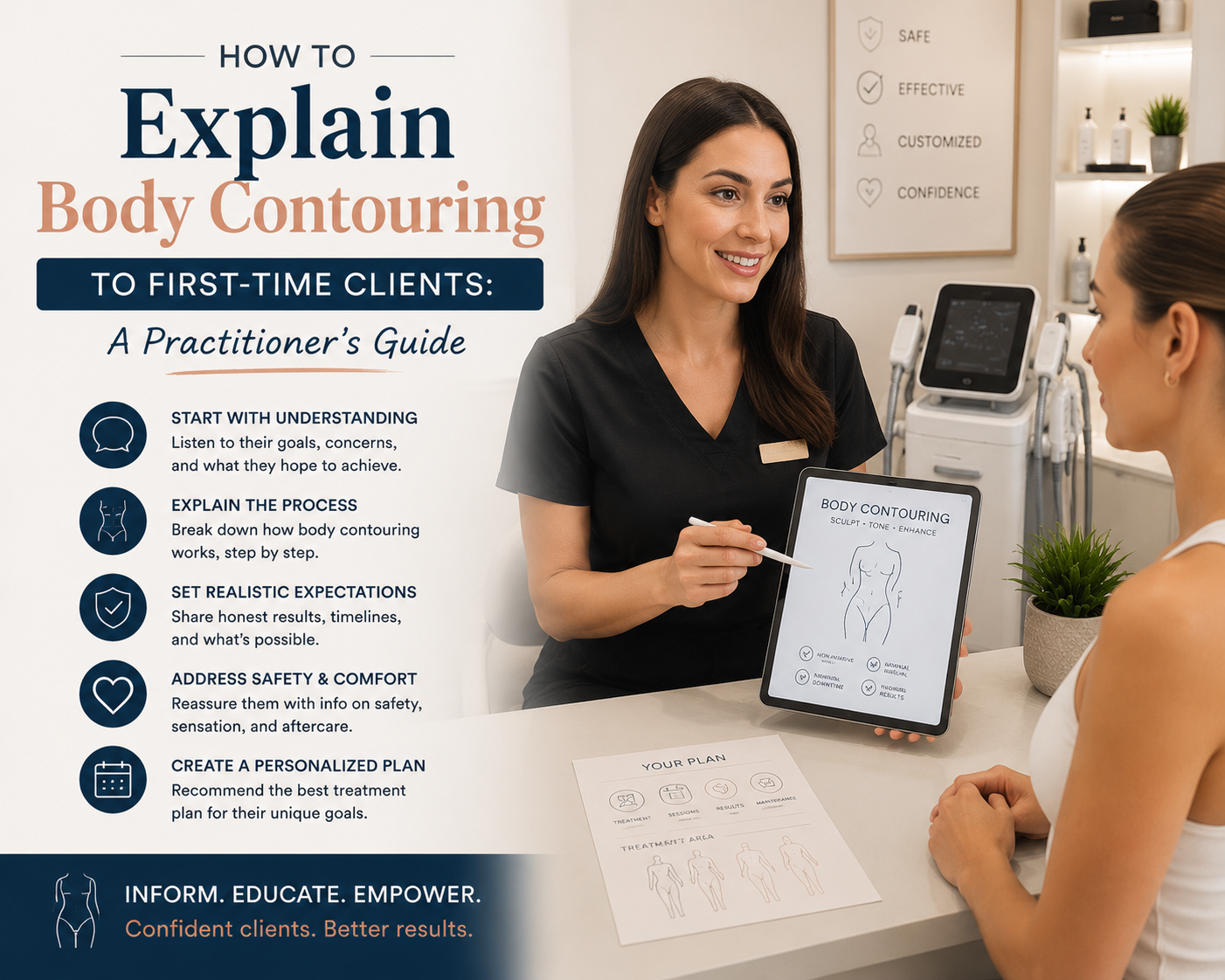 How to Explain Body Contouring to First-Time Clients: A Practitioner’s Guide