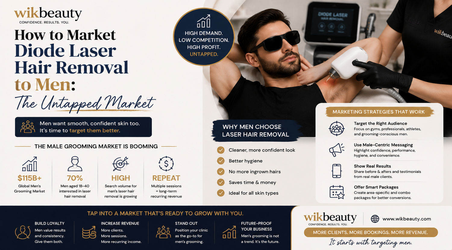 How to Market Diode Laser Hair Removal to Men: The Untapped Market