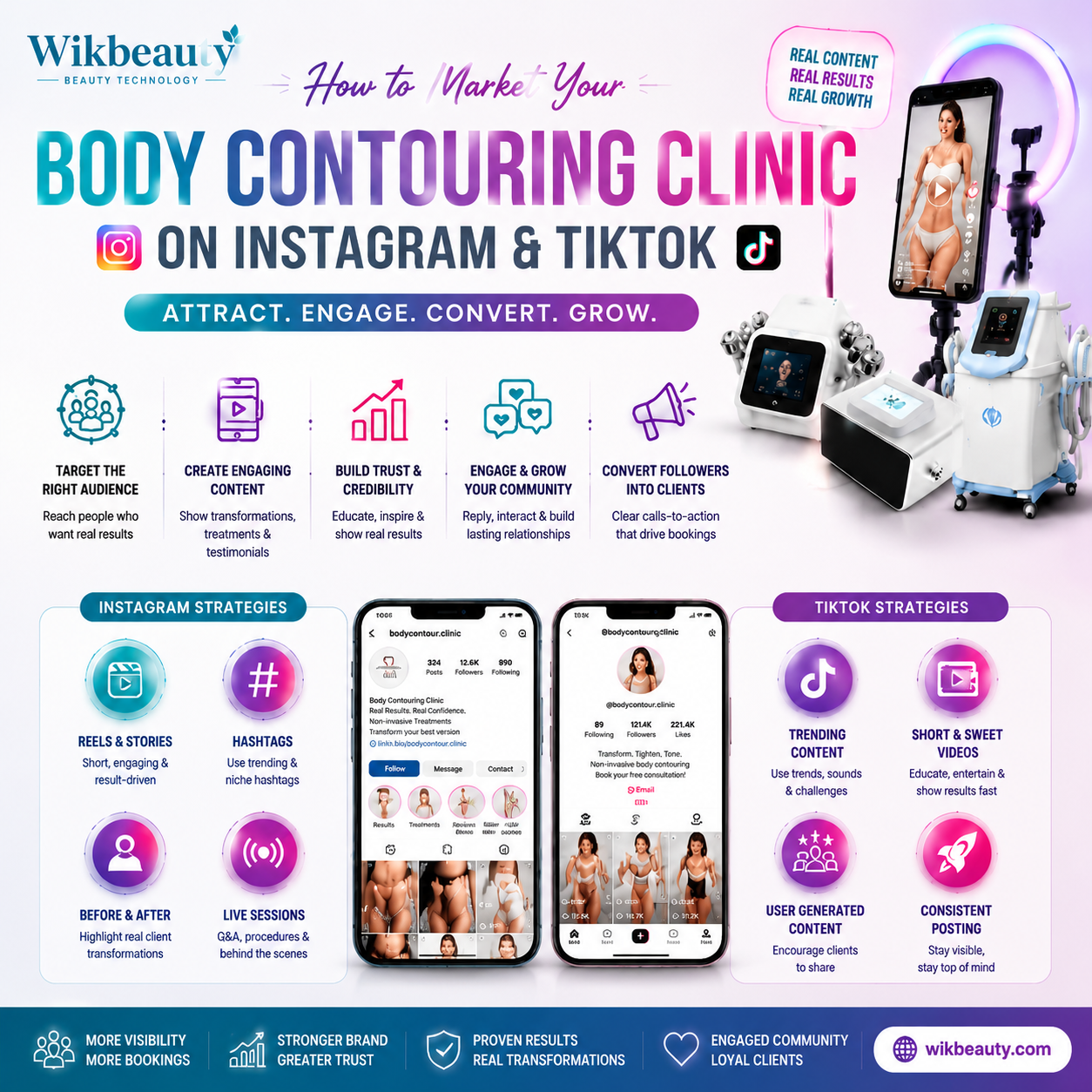 How to Market Your Body Contouring Clinic on Instagram and TikTok