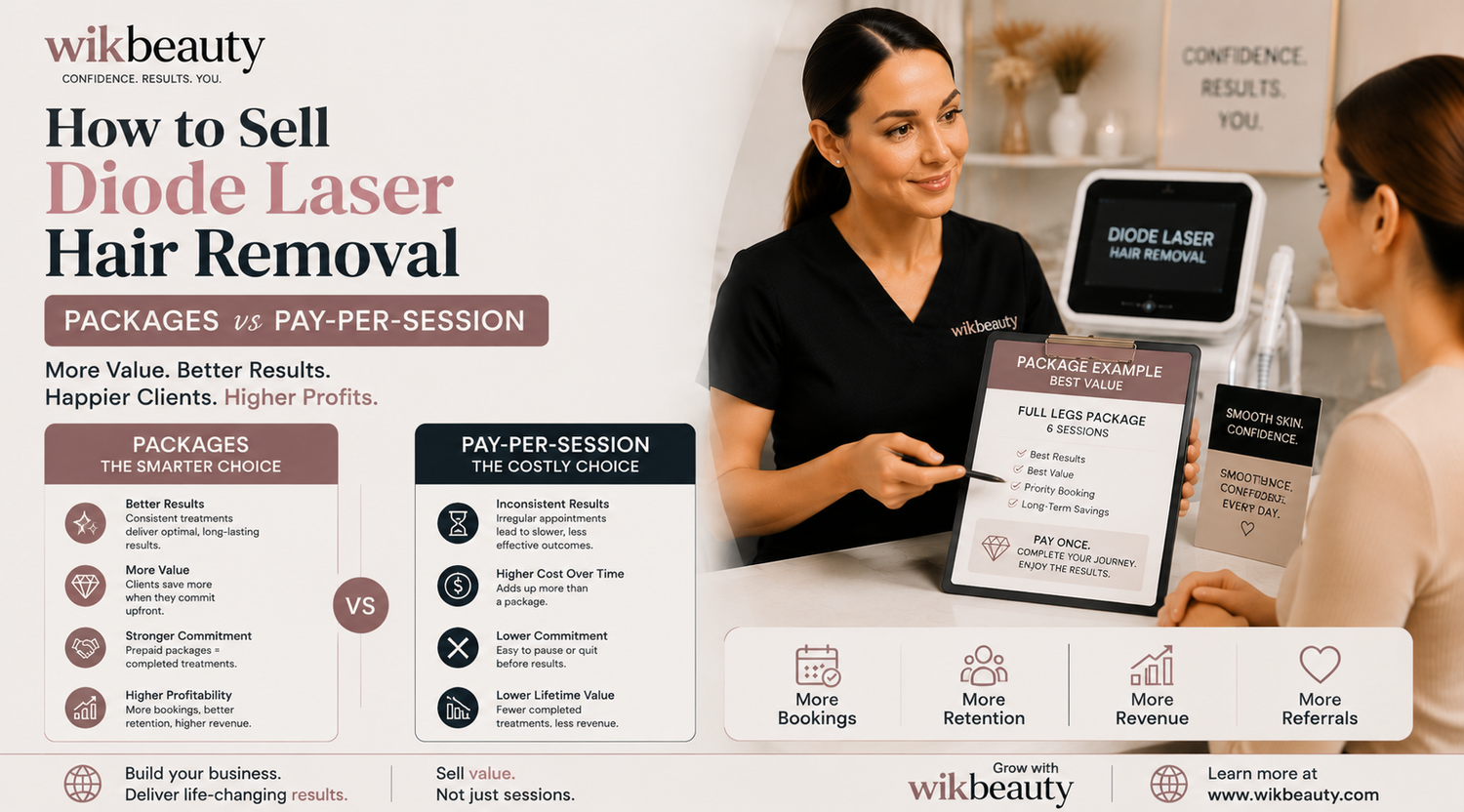 How to Sell Diode Laser Hair Removal Packages vs Pay-Per-Session