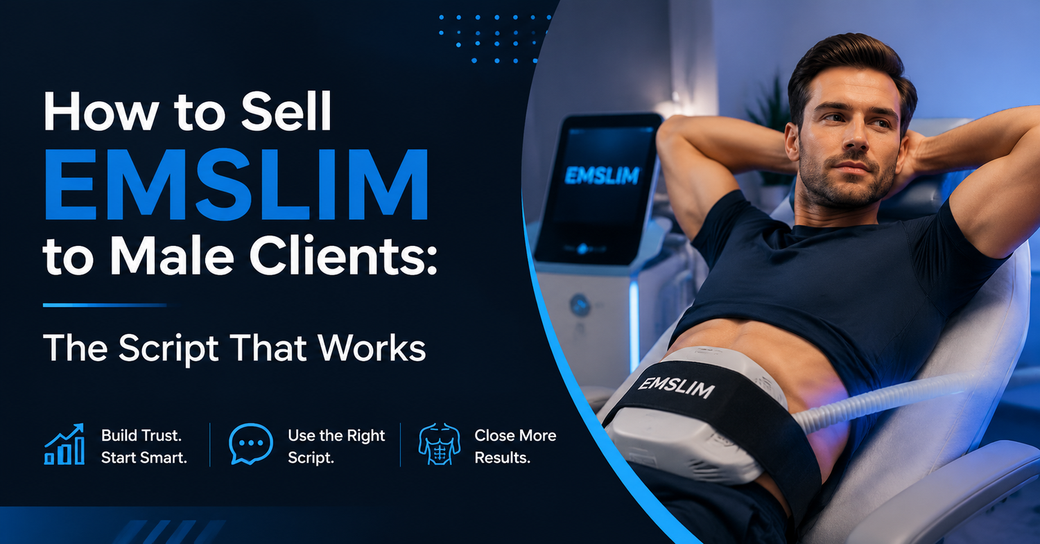 How to Sell EMSlim to Male Clients: The Script That Works