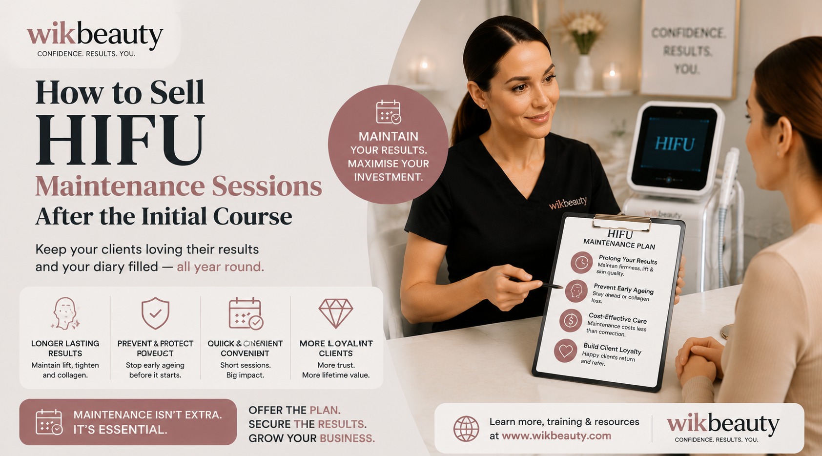 How to Sell HIFU Maintenance Sessions After the Initial Course