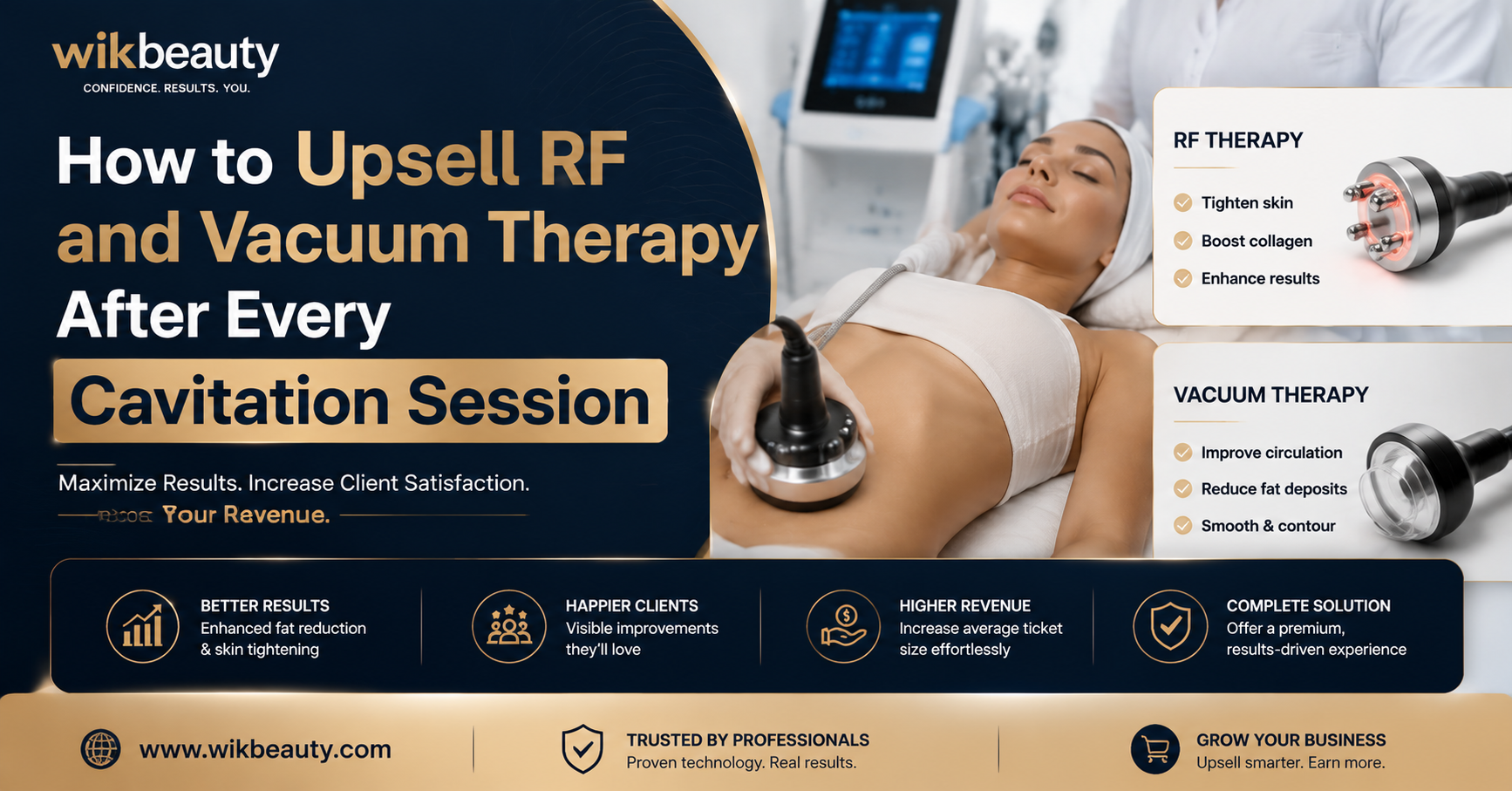 How to Upsell RF and Vacuum Therapy After Every Cavitation Session