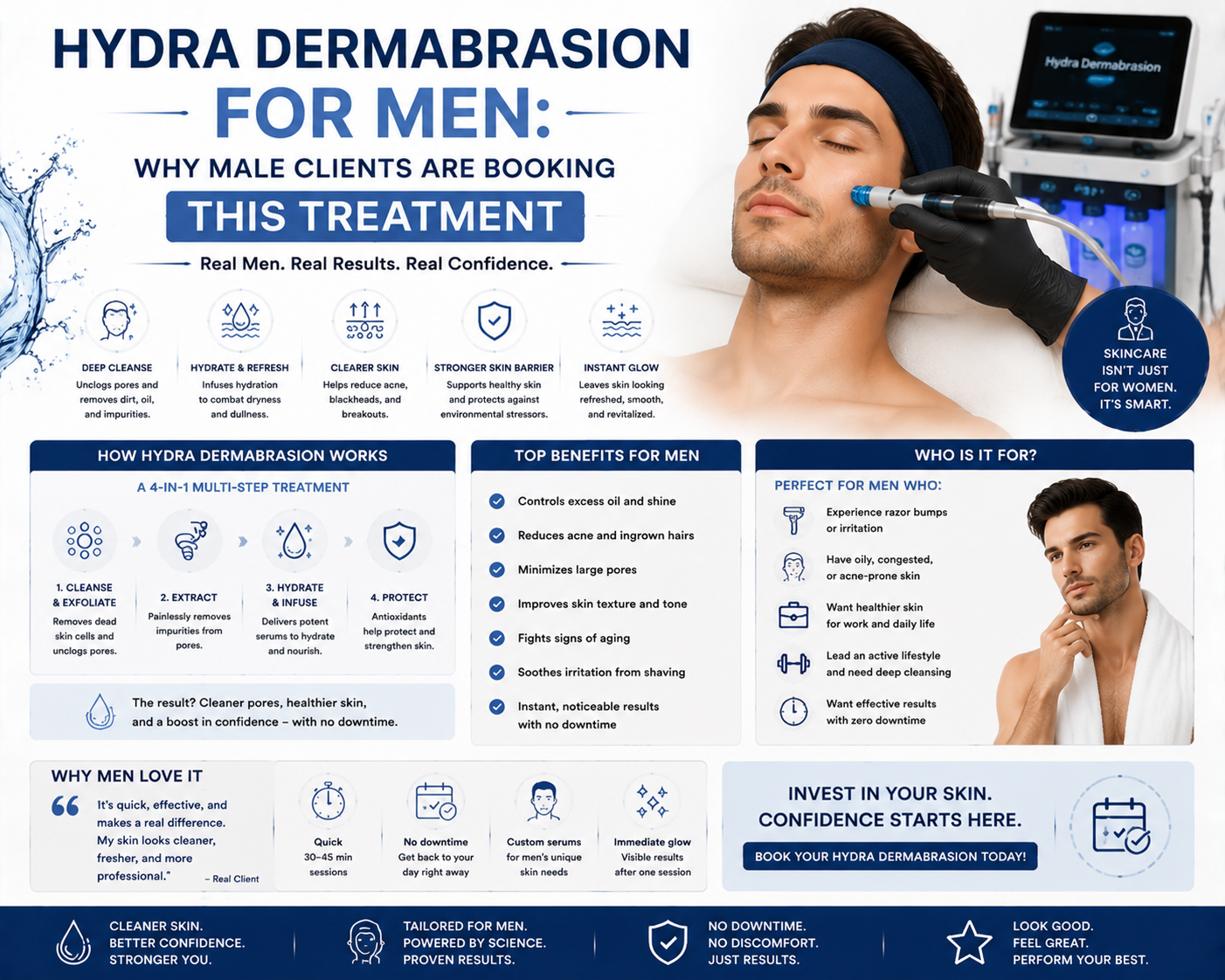 Hydra Dermabrasion for Men: Why Male Clients Are Booking This Treatment