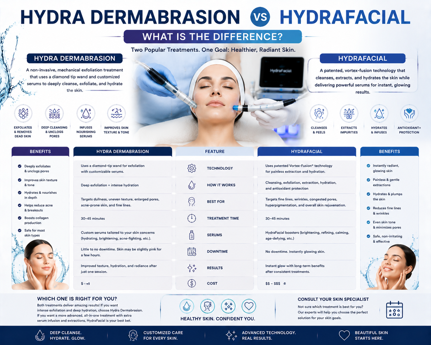 Hydra Dermabrasion vs HydraFacial: What Is the Difference?