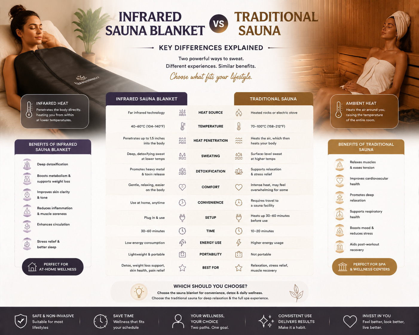 Infrared Sauna Blanket vs Traditional Sauna: Key Differences Explained