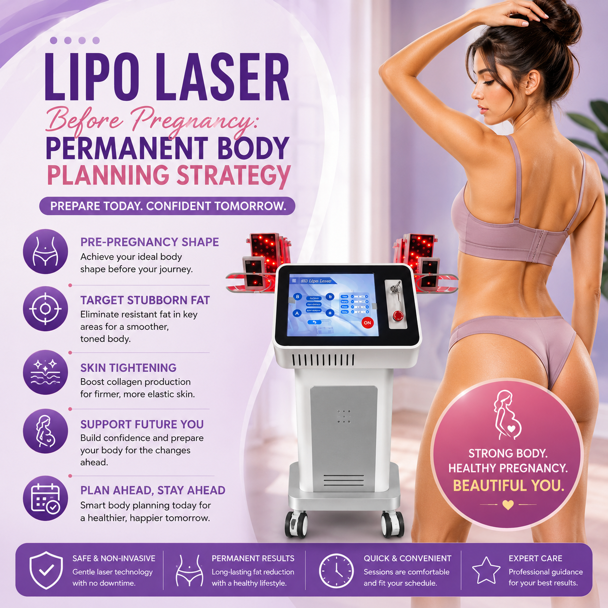 Lipo Laser Before Pregnancy: Permanent Body Planning Strategy
