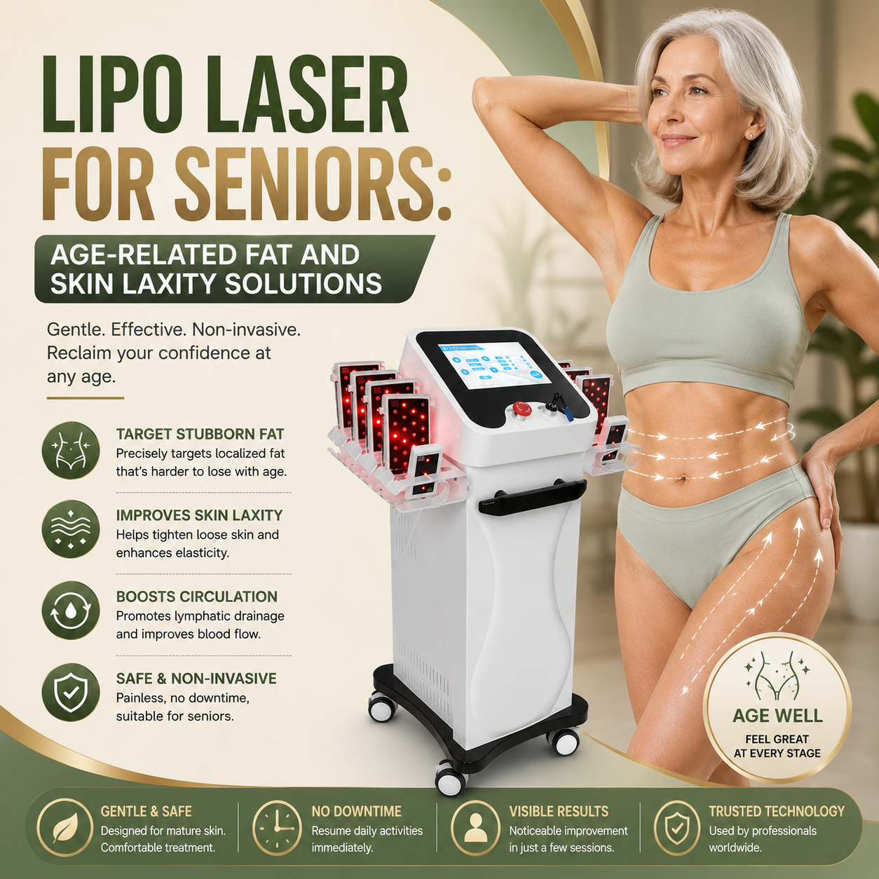 Lipo Laser for Seniors: Age-Related Fat and Skin Laxity Solutions