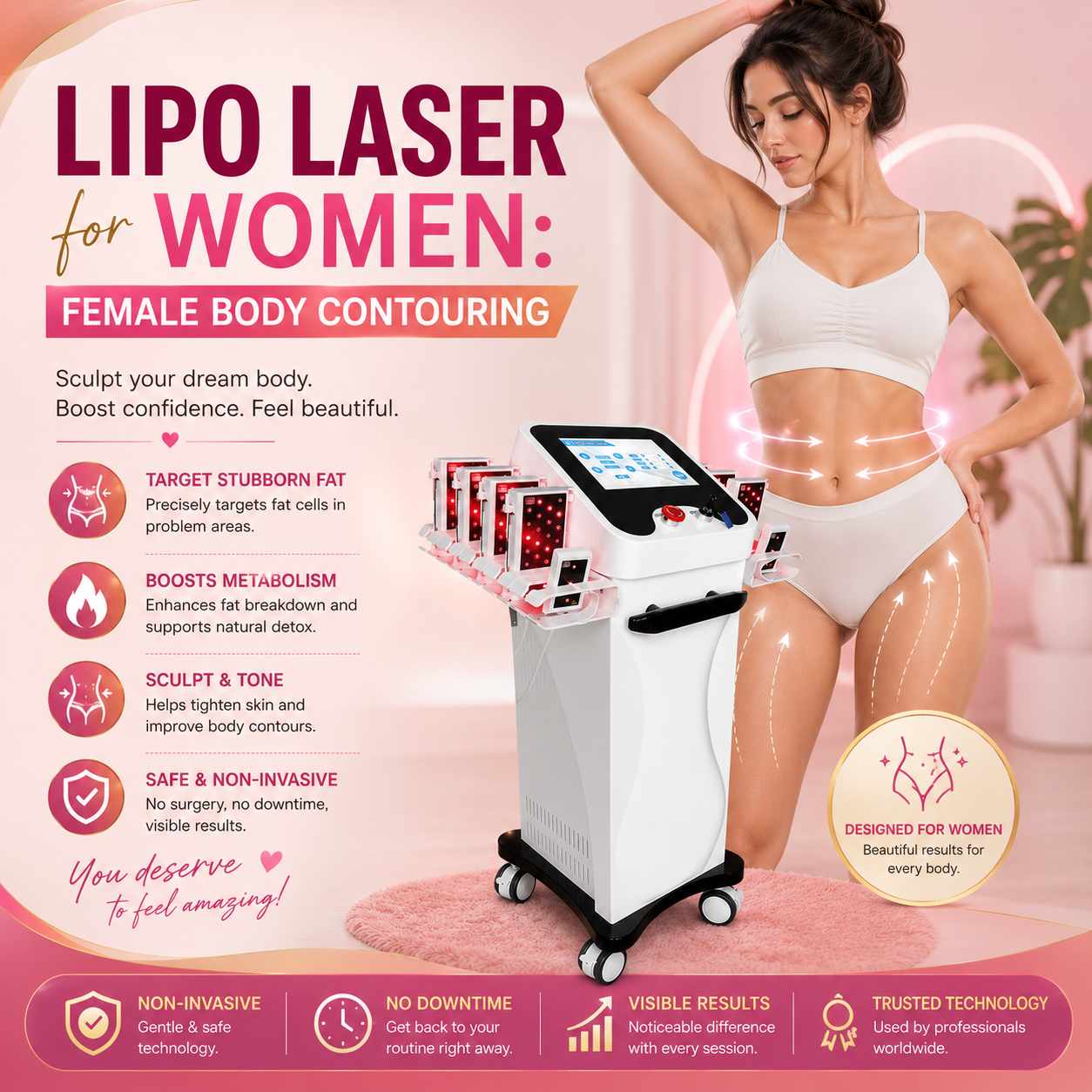 Lipo Laser for Women: Female Body Contouring