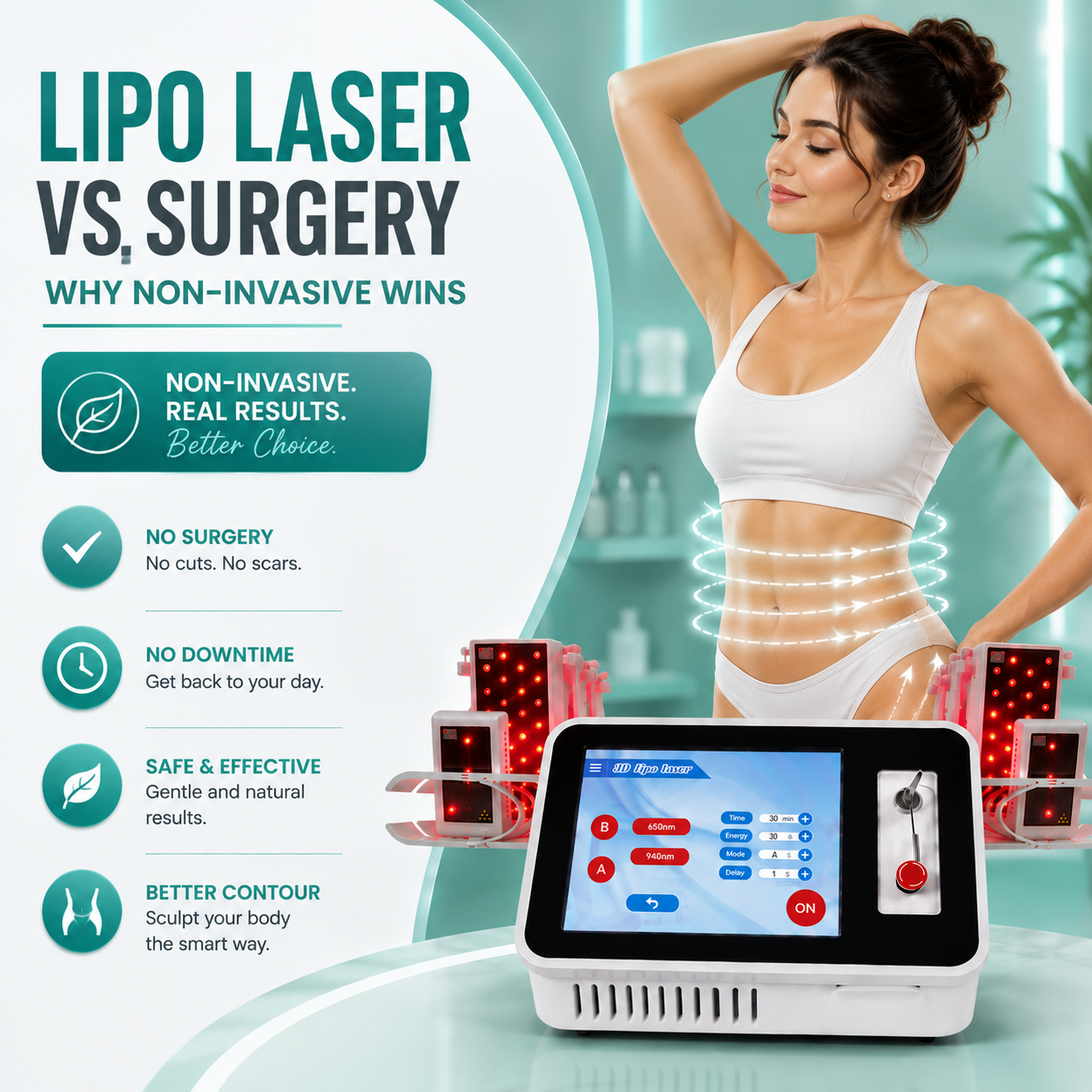Lipo Laser vs Surgery: Why Non-Invasive Wins