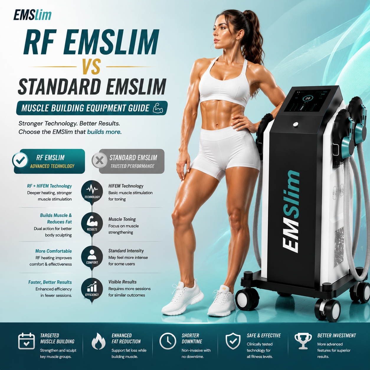 RF EMSlim vs Standard EMSlim - Muscle Building Equipment Guide