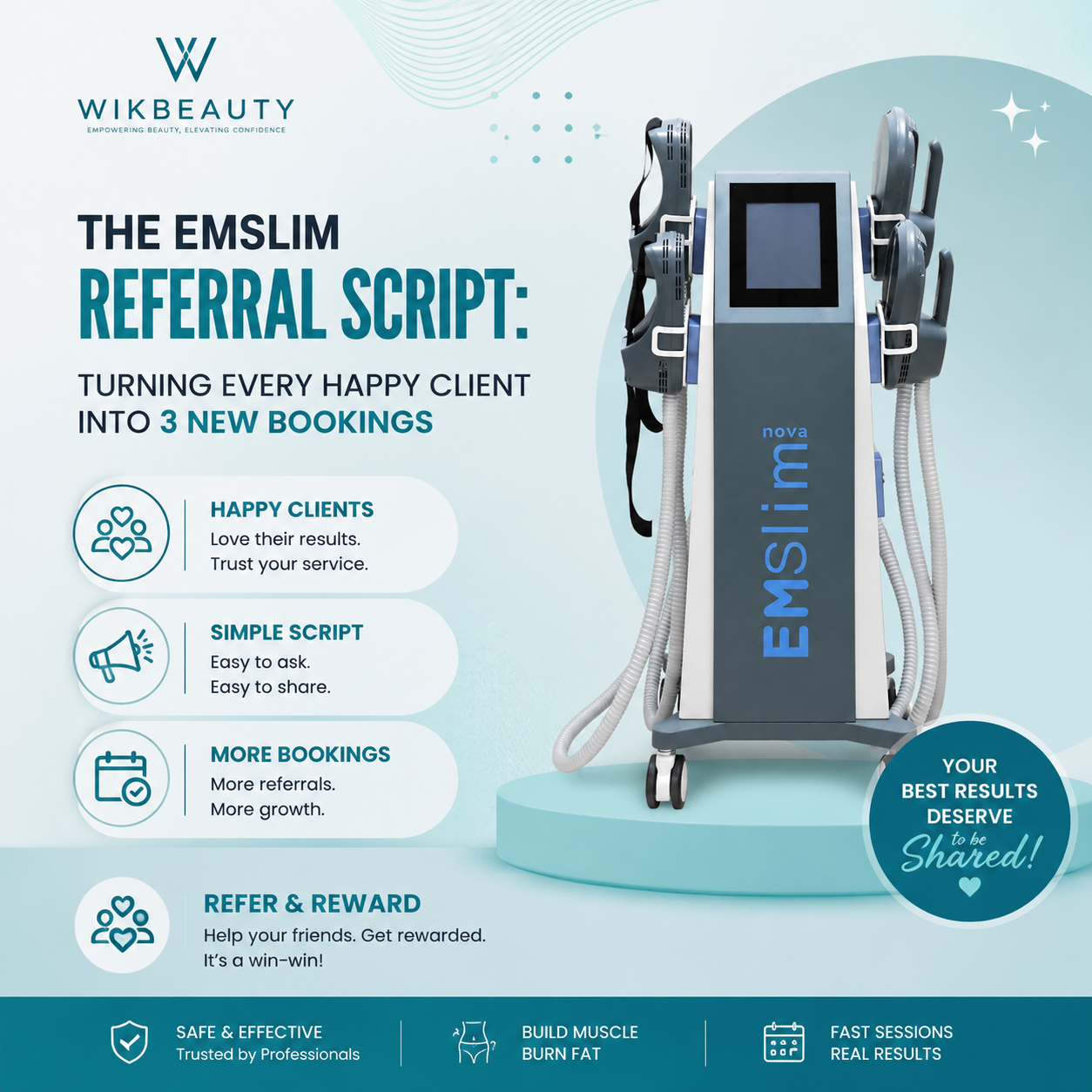 The EMSlim Referral Script: Turning Every Happy Client into 3 New Bookings