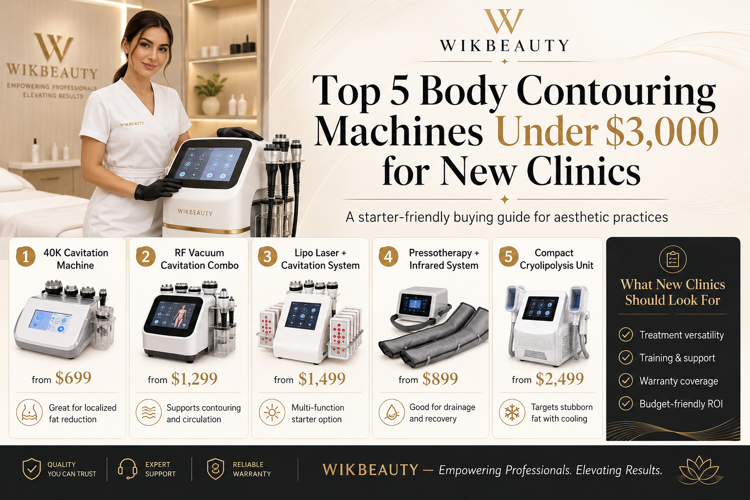 Top 5 Body Contouring Machines Under $3,000 for New Clinics