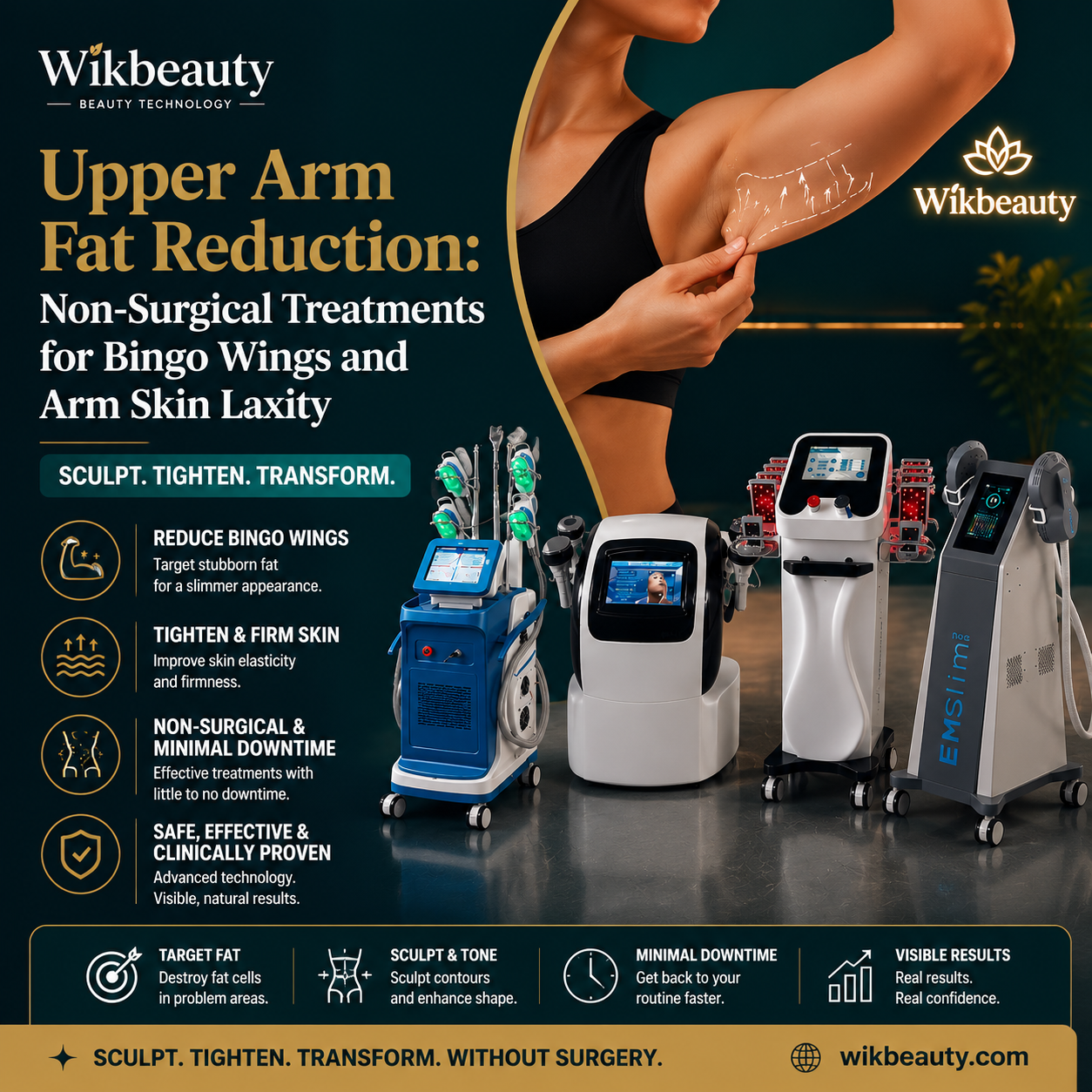 Upper Arm Fat Reduction: Non-Surgical Treatments for Bingo Wings and Arm Skin Laxity
