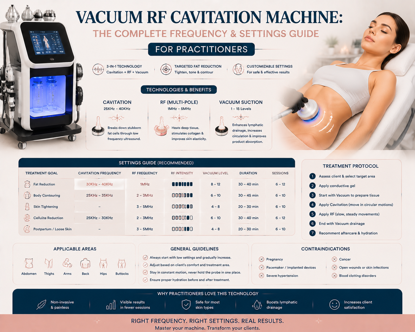 Vacuum RF Cavitation Machine: The Complete Frequency & Settings Guide for Practitioners