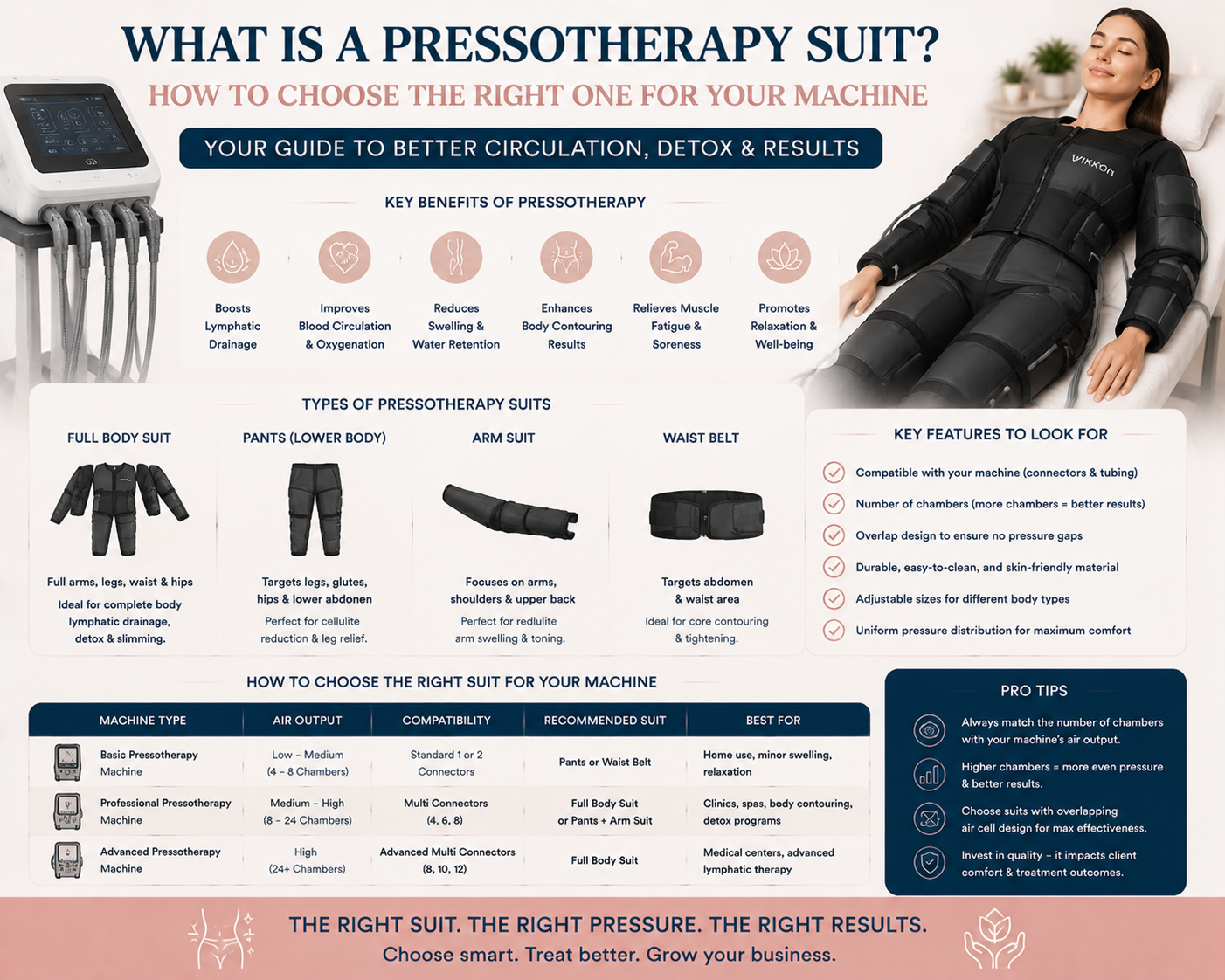 What Is a Pressotherapy Suit? How to Choose the Right One for Your Machine