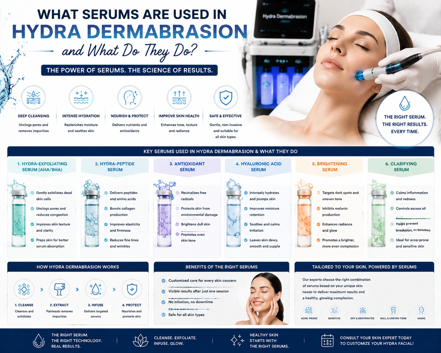 What Serums Are Used in Hydra Dermabrasion and What Do They Do?