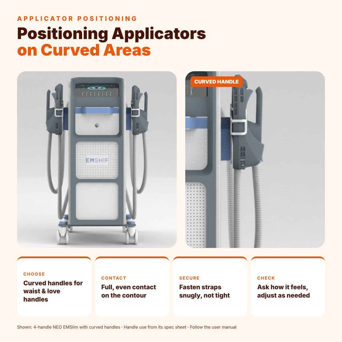 Master Applicator Positioning on Curved Areas