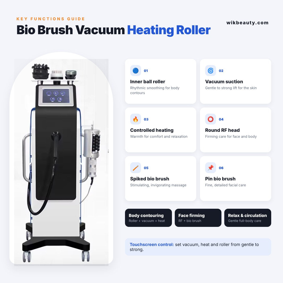 Bio Brush Vacuum Heating Roller: Key Functions Guide