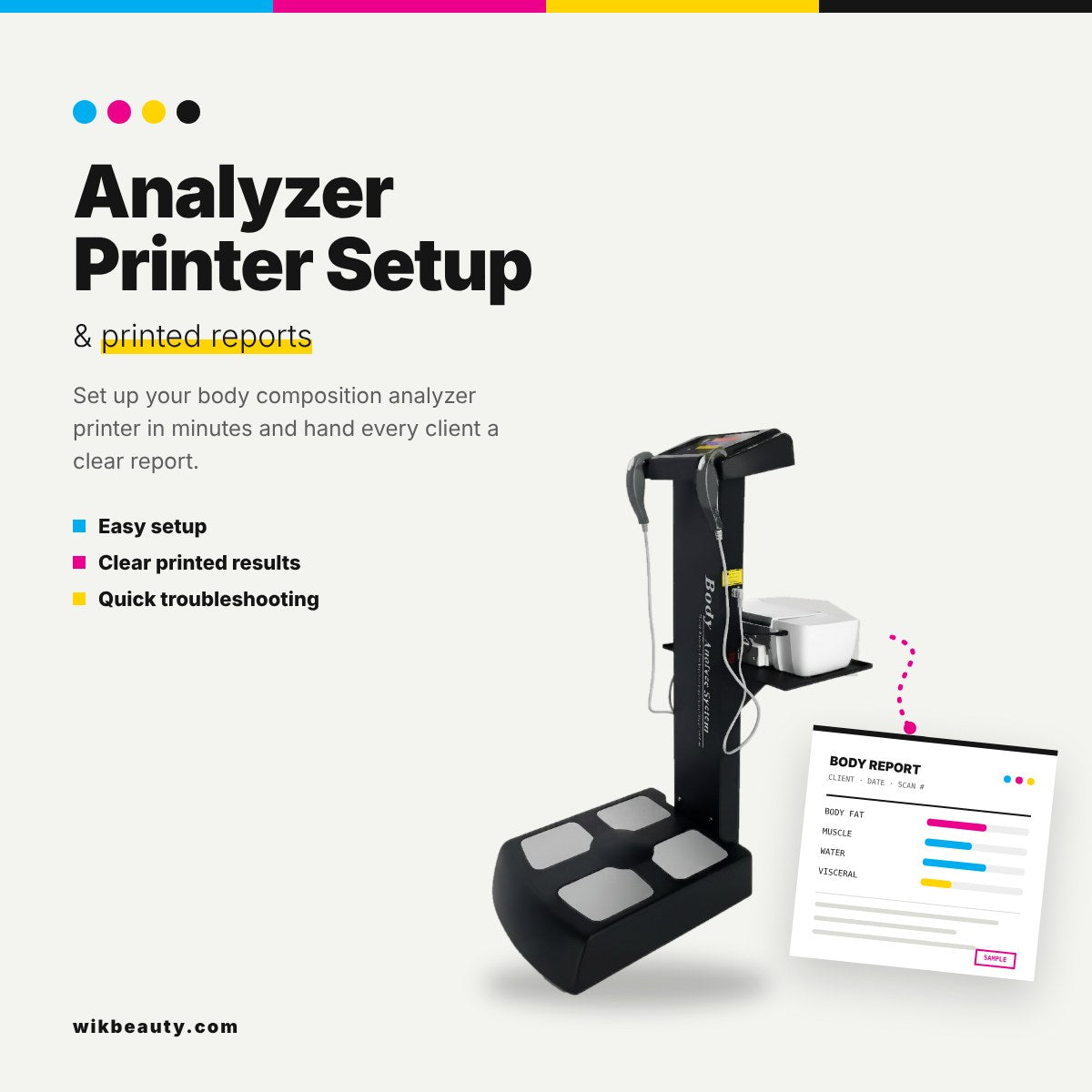 Body Composition Analyzer Printer: Easy Setup and Printed Reports