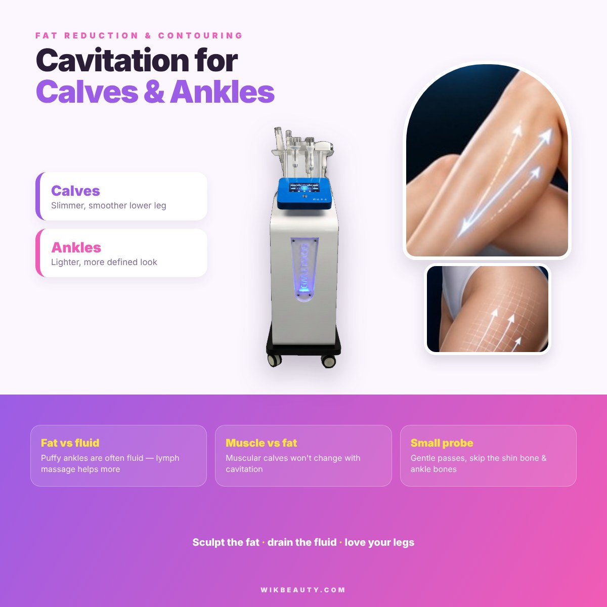 Cavitation for Calves & Ankles: Fat Reduction & Contouring